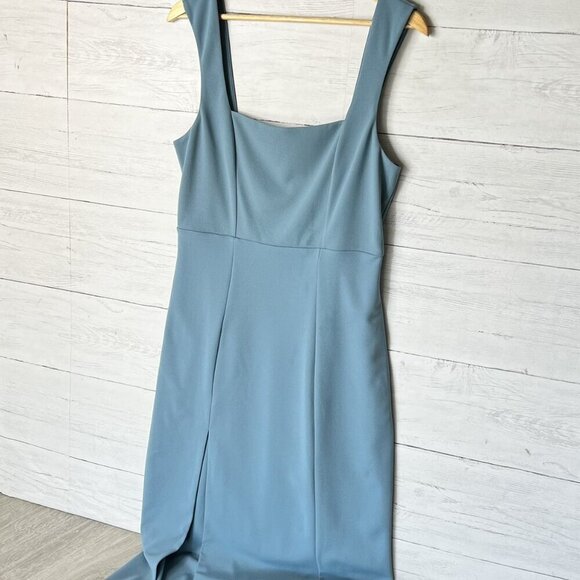 Show Me Your Mumu Dress Womens Size Large Dusty Sage Eden Midi Long Side Slit - Picture 6 of 16